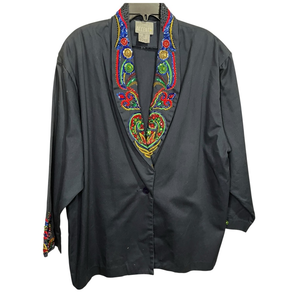 Vintage Cotton and Sequin Blazer 2X